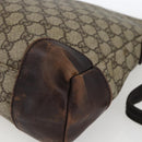 GUCCI GG Supreme Shoulder Bag PVC Beige Silver 110054 Auth 164997-10