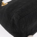 Christian Dior Lady Dior Canage Hand Bag Black Gold Auth 164998-15