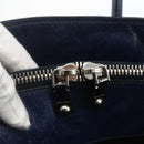 Miu Miu Handtasche Leder 2-Wege Marine Silber Auth 165002-19