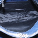 Miu Miu Handtasche Leder 2-Wege Marine Silber Auth 165002-11