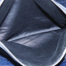 Miu Miu Handtasche Leder 2-Wege Marine Silber Auth 165002-25