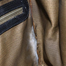 FENDI Pecan Canvas Hand Bag Black Brown gold Auth 165003-10