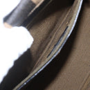FENDI Pecan Canvas Hand Bag Black Brown gold Auth 165003-23