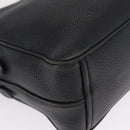 PRADA Shoulder Bag Leather Black Gold Auth 165005-9