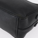 PRADA Shoulder Bag Leather Black Gold Auth 165005-14