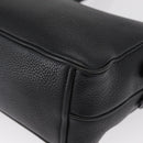 PRADA Shoulder Bag Leather Black Gold Auth 165005-16