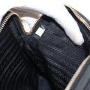PRADA Shoulder Bag Leather Black Gold Auth 165005-20