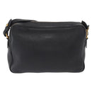 PRADA Shoulder Bag Leather Black Gold Auth 165005-2