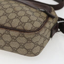 GUCCI GG Supreme Shoulder Bag PVC Beige Silver 114291 Auth 165009-10
