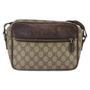 GUCCI GG Supreme Shoulder Bag PVC Beige Silver 114291 Auth 165009-2