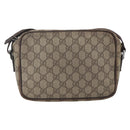 GUCCI GG Supreme Shoulder Bag PVC Beige Silver 114291 Auth 165009-3