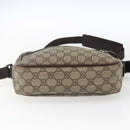 GUCCI GG Supreme Shoulder Bag PVC Beige Silver 114291 Auth 165009-9