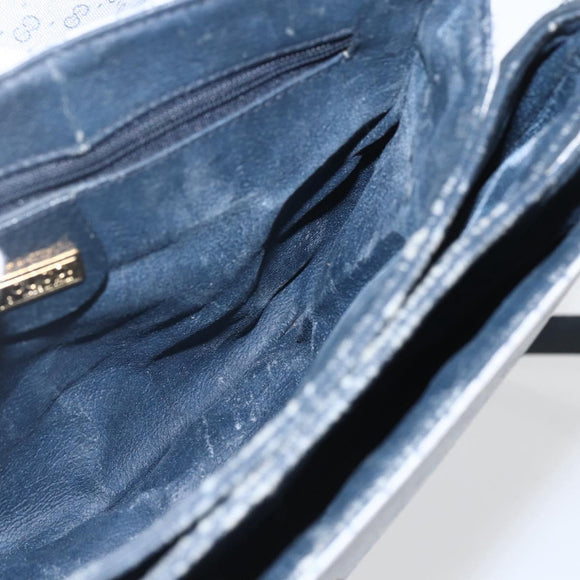 GUCCI Micro GG Supreme Shoulder Bag PVC Navy Gold 001 116 0862 Auth 165010
