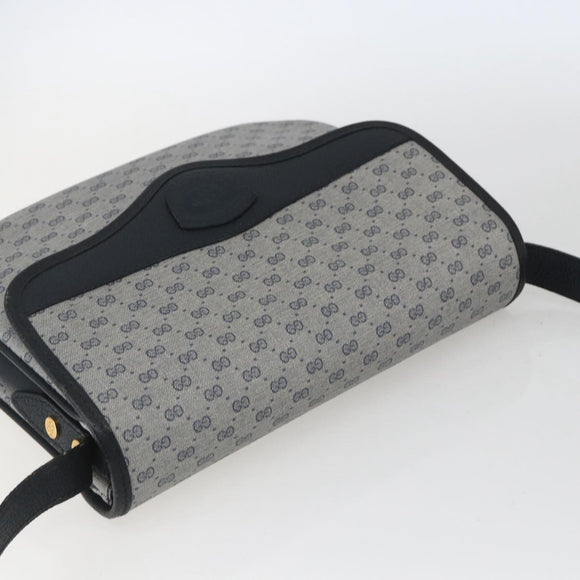 GUCCI Micro GG Supreme Shoulder Bag PVC Navy Gold 001 116 0862 Auth 165010