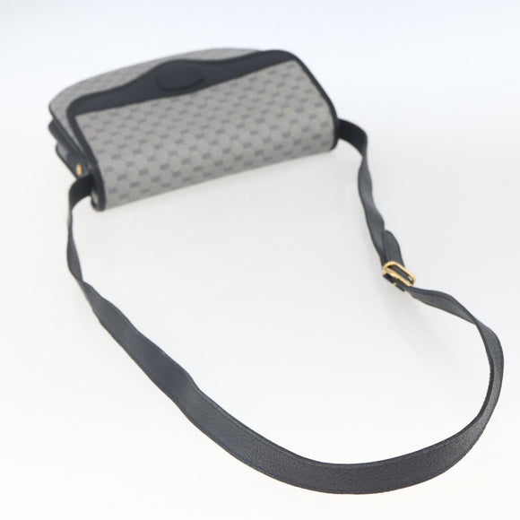 GUCCI Micro GG Supreme Shoulder Bag PVC Navy Gold 001 116 0862 Auth 165010