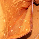 MCM Vicetos Logogram Boston Bag PVC Leather Brown Gold Auth 165012-22