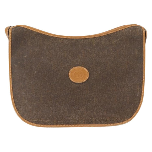GUCCI Shoulder Bag Canvas Brown Gold 001 084 1036 Auth 165014