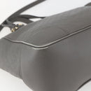 GUCCI Micro GG Canvas Guccissima Handtasche 2way Grau Gold 449241 Auth 165015-16