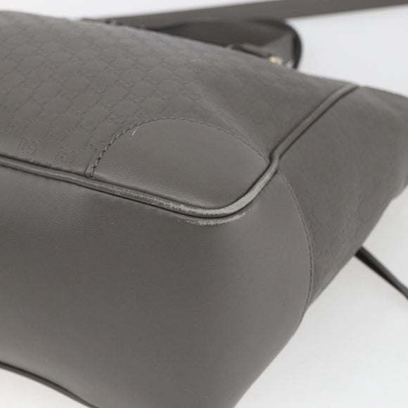GUCCI Micro GG Canvas Guccissima Handtasche 2way Grau Gold 449241 Auth 165015