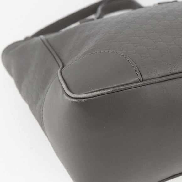 GUCCI Micro GG Canvas Guccissima Handtasche 2way Grau Gold 449241 Auth 165015