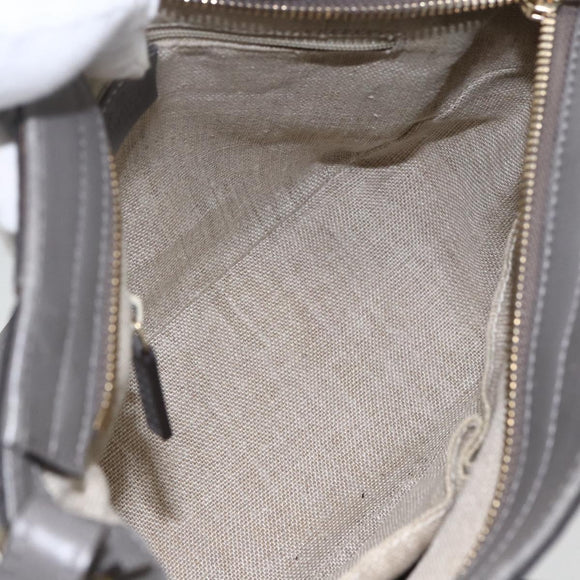 GUCCI Micro GG Canvas Guccissima Handtasche 2way Grau Gold 449241 Auth 165015