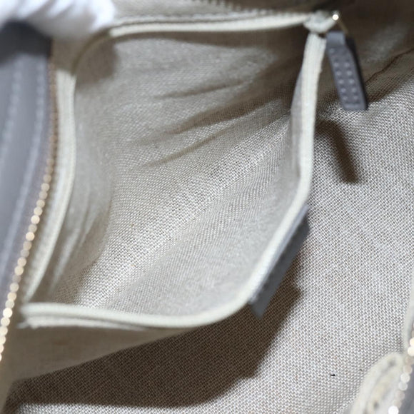 GUCCI Micro GG Canvas Guccissima Handtasche 2way Grau Gold 449241 Auth 165015