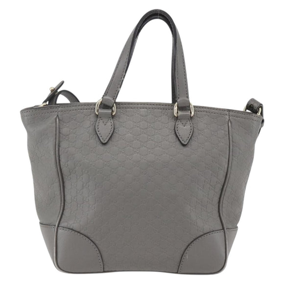GUCCI Micro GG Canvas Guccissima Handtasche 2way Grau Gold 449241 Auth 165015