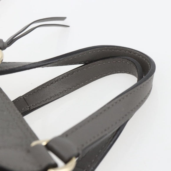 GUCCI Micro GG Canvas Guccissima Handtasche 2way Grau Gold 449241 Auth 165015