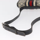 GUCCI GG Supreme Waist bag PVC Navy Silver 152597 Auth 165016-7