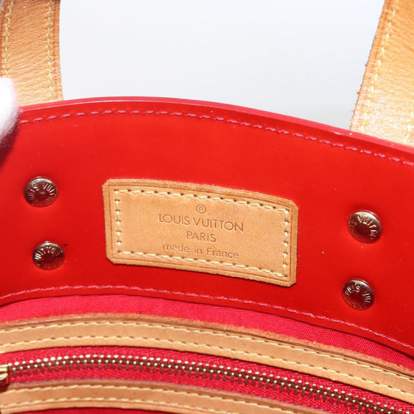 LOUIS VUITTON Monogram Vernis Reade PM Bag Pomme D'amour M91990 LV Auth 165017