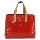 LOUIS VUITTON Monogram Vernis Reade PM Bag Pomme D'amour M91990 LV Auth 165017-13