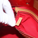 LOUIS VUITTON Monogram Vernis Reade PM Bag Pomme D'amour M91990 LV Auth 165017-12