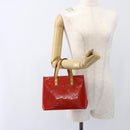LOUIS VUITTON Monogram Vernis Reade PM Bag Pomme D'amour M91990 LV Auth 165017-21