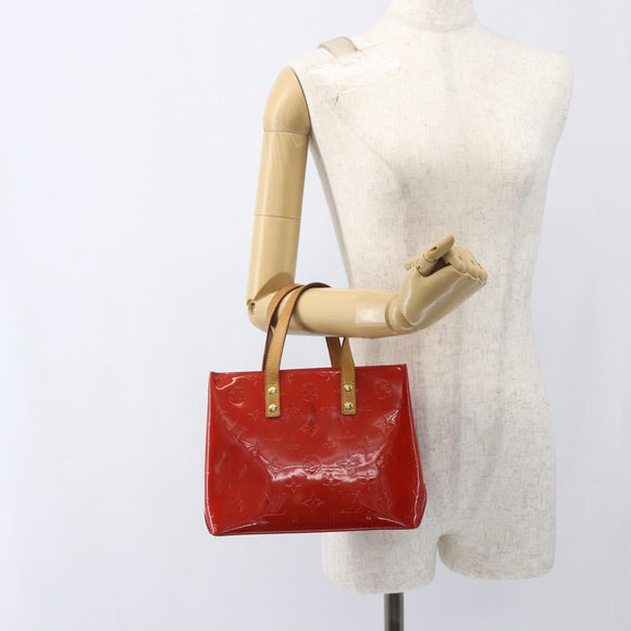 LOUIS VUITTON Monogram Vernis Reade PM Bag Pomme D'amour M91990 LV Auth 165017