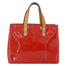 LOUIS VUITTON Monogram Vernis Reade PM Bag Pomme D'amour M91990 LV Auth 165017-2