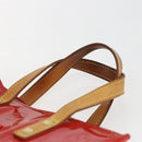LOUIS VUITTON Monogram Vernis Reade PM Bag Pomme D'amour M91990 LV Auth 165017-8