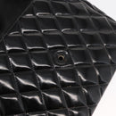 CHANEL Matelasse Shoulder Bag Patent leather Black CC Auth 165022-9