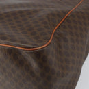 CELINE Macadam Canvas Tote Bag PVC Leather Brown Gold Auth 165026-12