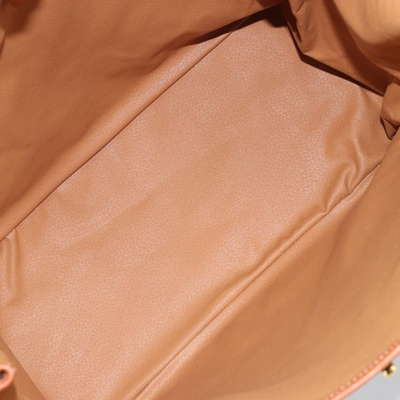 CELINE Macadam Canvas Tote Bag PVC Leather Brown Gold Auth 165026