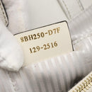 FENDI Hand Bag Leather 2way White Gold Auth 165027-12