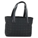 CHANEL New Travel Line Tote Bag Black Gold CC Auth 165029-1