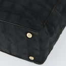 CHANEL New Travel Line Tote Bag Black Gold CC Auth 165029-9