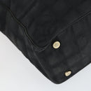CHANEL New Travel Line Tote Bag Black Gold CC Auth 165029-14