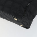 CHANEL New Travel Line Tote Bag Black Gold CC Auth 165029-15