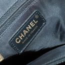 CHANEL New Travel Line Tote Bag Black Gold CC Auth 165029-11