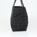 CHANEL New Travel Line Tote Bag Black Gold CC Auth 165029-4