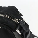 PRADA Shoulder Bag Nylon Black Silver Auth 165034-9