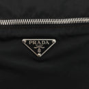 PRADA Shoulder Bag Nylon Black Silver Auth 165034-18