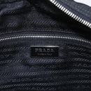 PRADA Shoulder Bag Nylon Black Silver Auth 165034-19