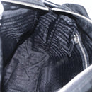 PRADA Shoulder Bag Nylon Black Silver Auth 165034-22